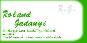 roland gadanyi business card